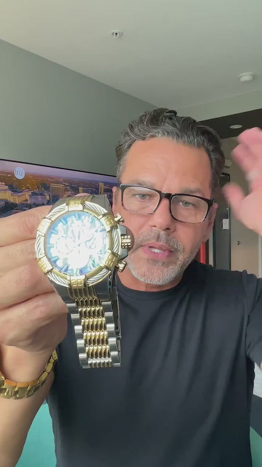 Invicta Men's 51mm Bolt Quartz Chronograph Abalone Dial Bracelet Watch