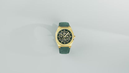 Thomas Earnshaw Men's 42mm Drake Automatic Triple Calendar Leather Strap Watch