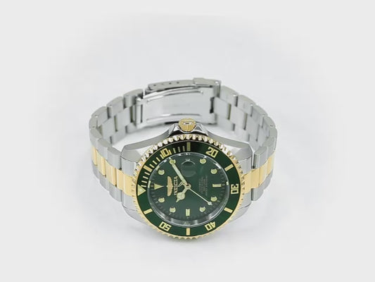 Invicta Men's 47mm Pro Diver Automatic Date Green Dial Bracelet Watch