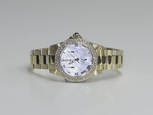 Invicta Women's 34mm Angel Quartz Multifunction Crystal Pave Bracelet Watch