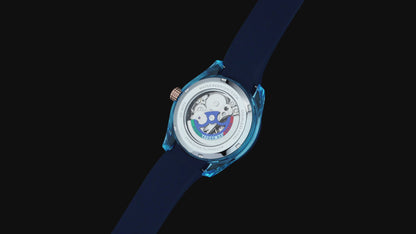 Dominatore Del Mare Men's 42mm Ortona Automatic Skeletonized Dial Silicone Strap Watch