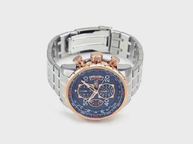 Load video: Invicta Men's 48mm Aviator Quartz Chronograph Tactical Dial Bracelet Watch