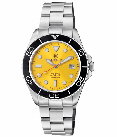 Deep Blue 42mm Pro Diver 200 Automatic Bracelet Watch