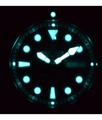 Deep Blue 44mm Pro Sea Diver II Automatic Ceramic Bezel Bracelet Watch