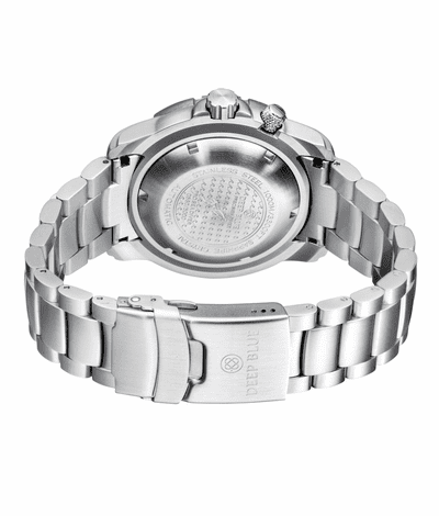Deep Blue 44mm Pro Sea Diver II Automatic Ceramic Bezel Bracelet Watch