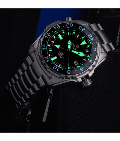Deep Blue 45mm Pro Sea Diver Expedition Automatic GMT Ceramic Bezel Bracelet Watch