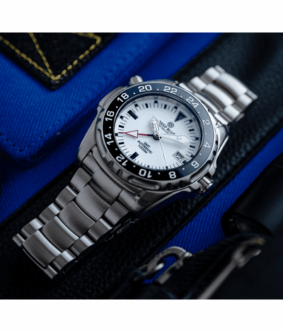 Deep Blue 45mm Pro Sea Diver Expedition Automatic GMT Ceramic Bezel Bracelet Watch