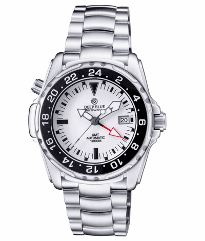 Deep Blue 45mm Pro Sea Diver Expedition Automatic GMT Ceramic Bezel Bracelet Watch