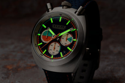 Cadola Men's 42mm Testa Di Toro Quartz Chronograph Leather Strap Watch