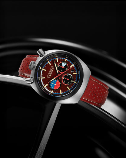 Cadola Men's 42mm Testa Di Toro Quartz Chronograph Leather Strap Watch