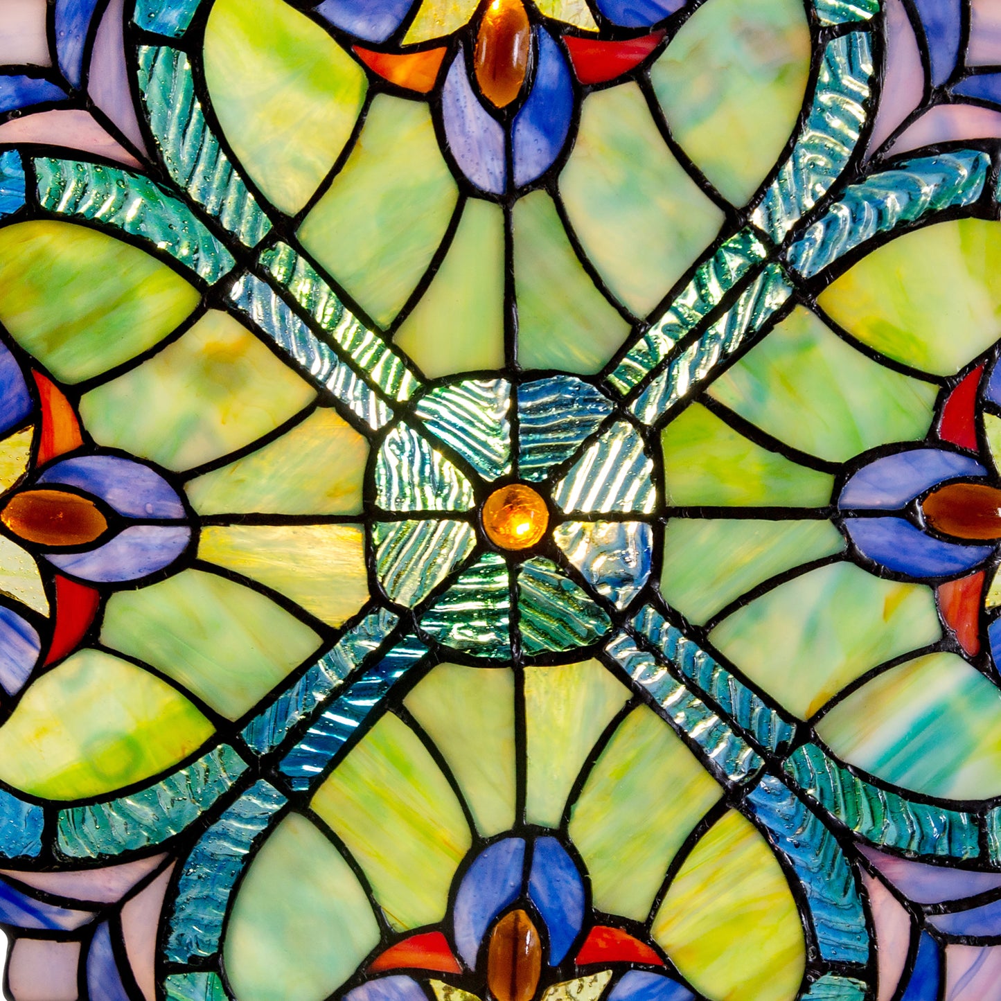 Tiffany-Style Lighting 12" Stained Glass Halston Window Panel