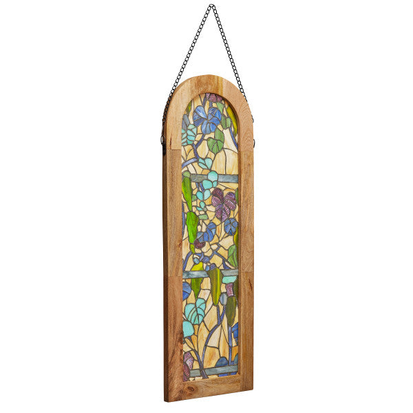Tiffany-Style Lighting 36" Fruitful Grapevine Stained Glass Window Panel