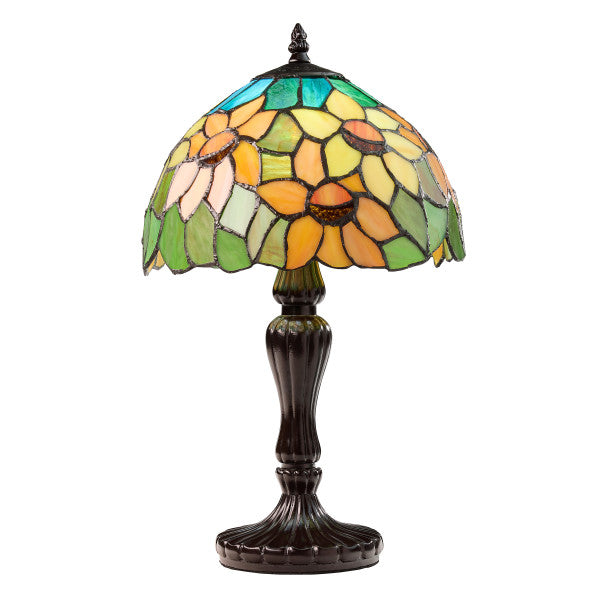 Tiffany-Style Lighting 16.5"H Sunflower Stained Glass Table Lamp