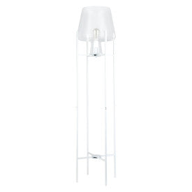 Tiffany-Style Lighting 61" Nadia Metal & Clear Glass Blown Modern Floor Lamp