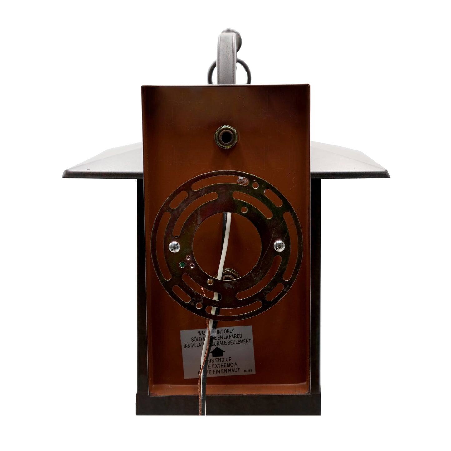 Tiffany-Style Lighting Natural Stained Glass and Oil Rubbed Bronze 1-Light Outdoor Lantern Wall Sconce
