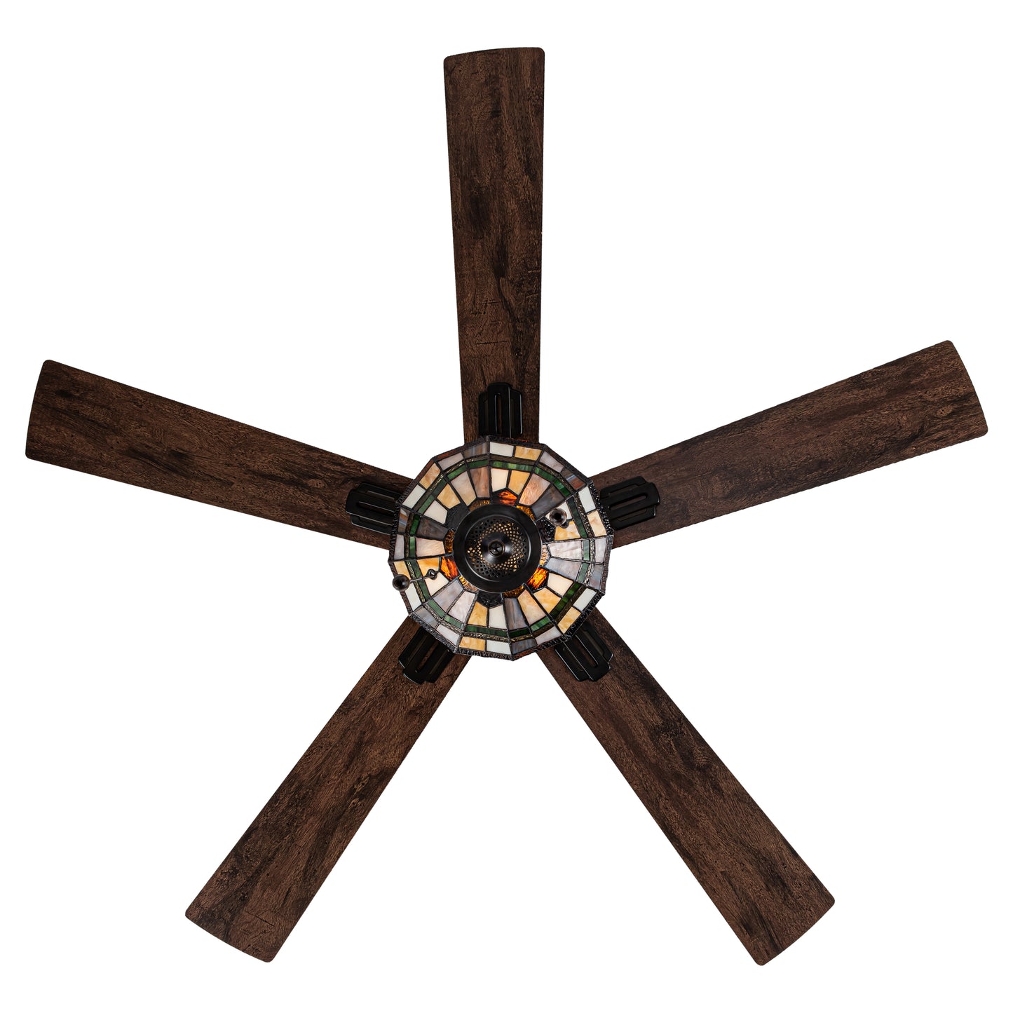 Tiffany-Style Lighting 52" Damien 5-Blade Remote Controlled Ceiling Fan
