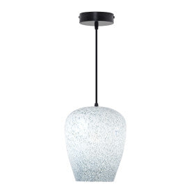 Tiffany-Style Lighting 7.8" Cindy Glam Blue & White Globe Shade Pendant Light