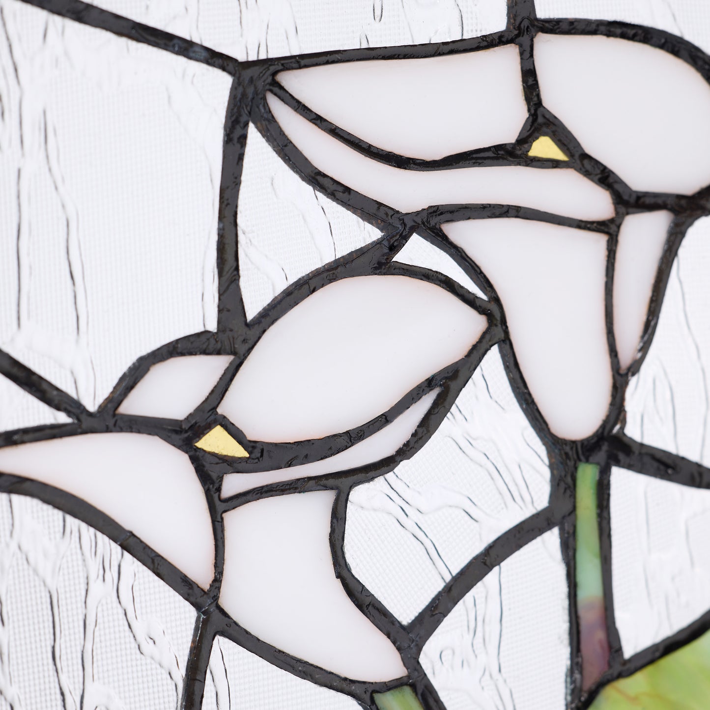 Tiffany-Style Lighting 16" Calla Lilies Design Stained Glass Window Panel