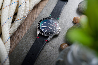 Dominatore Del Mare Men's 42mm Bandiera Quartz Leather Strap Watch