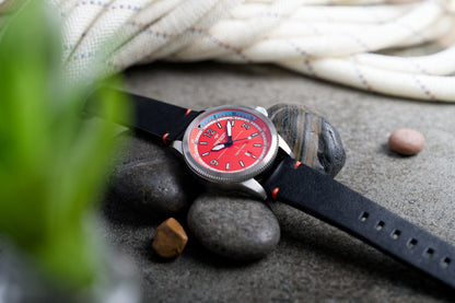 Dominatore Del Mare Men's 42mm Aviatore Quartz Leather Strap Watch