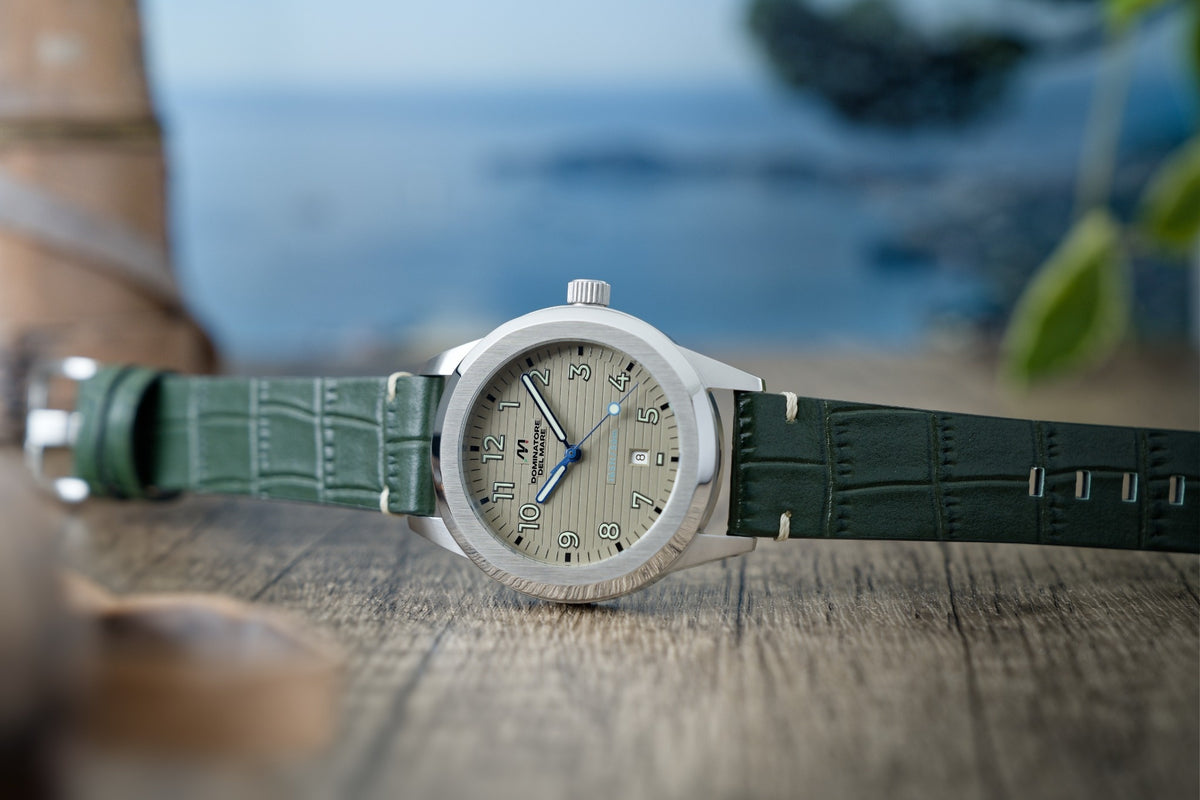 Dominatore Del Mare Men's 42mm Aqua Sicura Quartz Leather Strap Watch