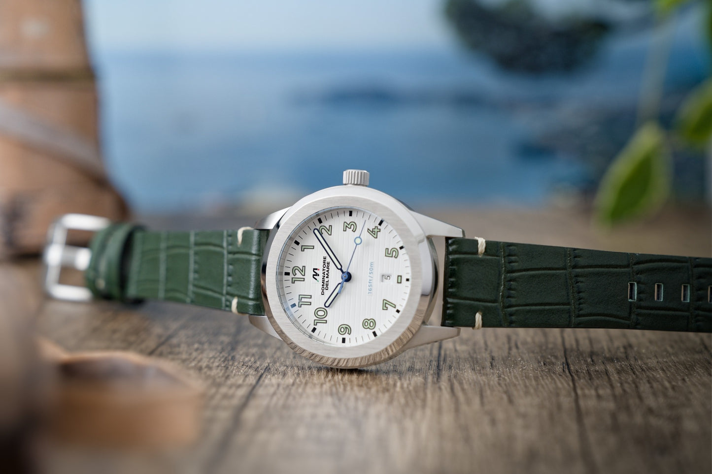 Dominatore Del Mare Men's 42mm Aqua Sicura Quartz Leather Strap Watch