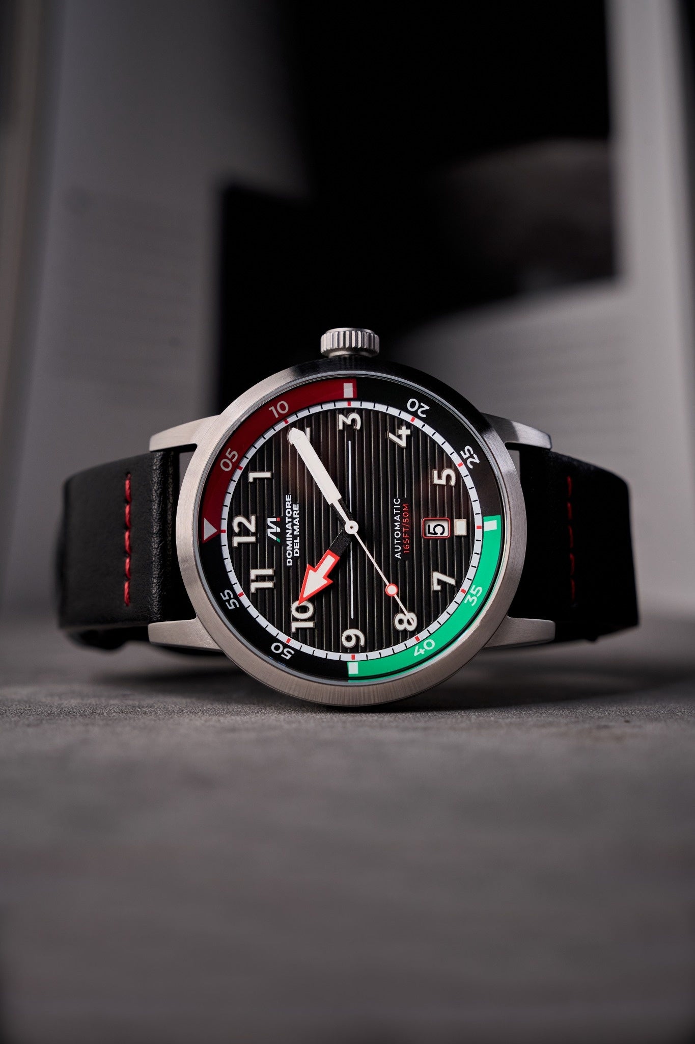 Dominatore Del Mare Men's 44mm Camogli Automatic Leather Strap Watch