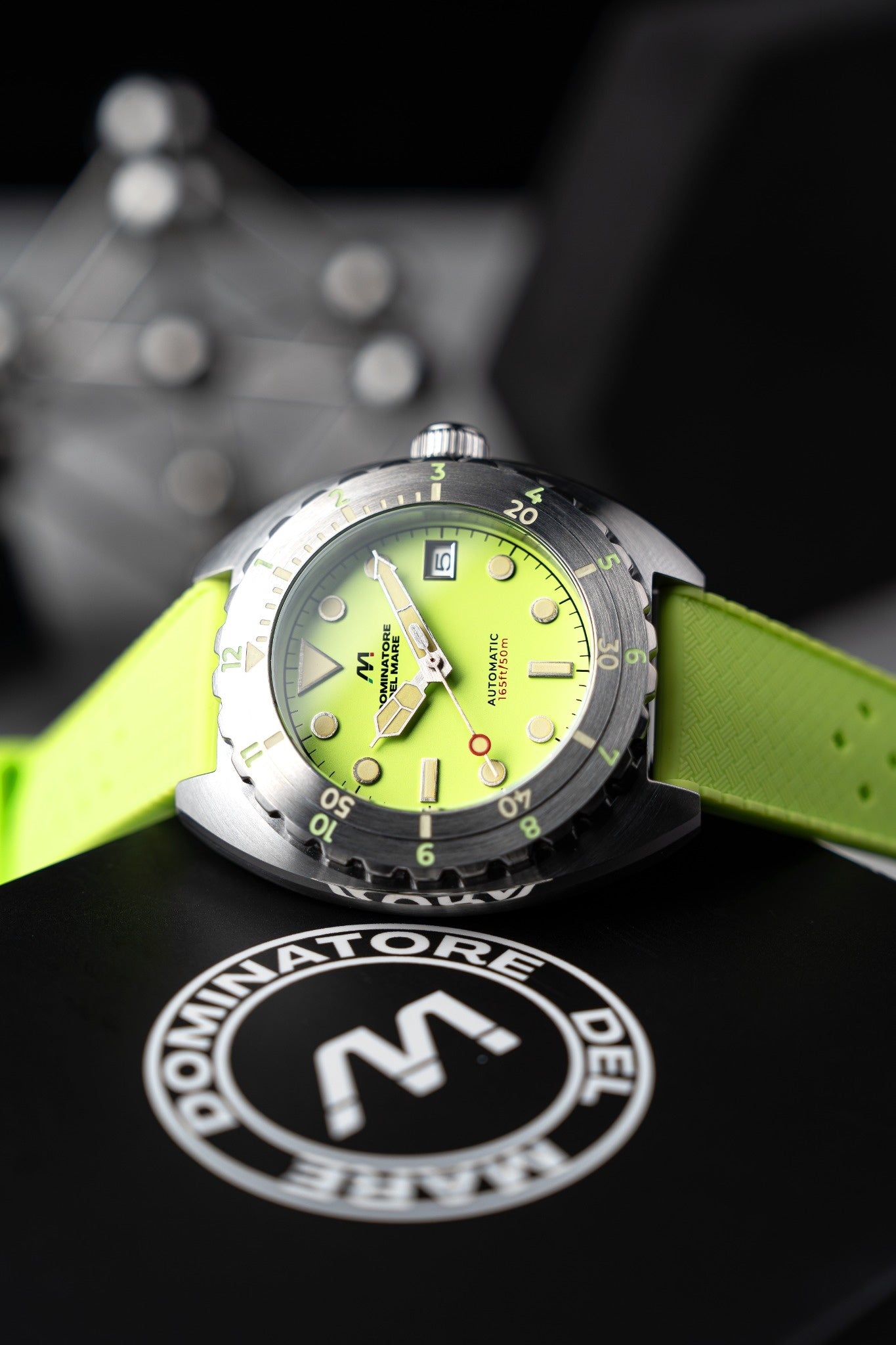 Dominatore Del Mare Men's 44mm Amalfi Automatic Silicone Strap Watch