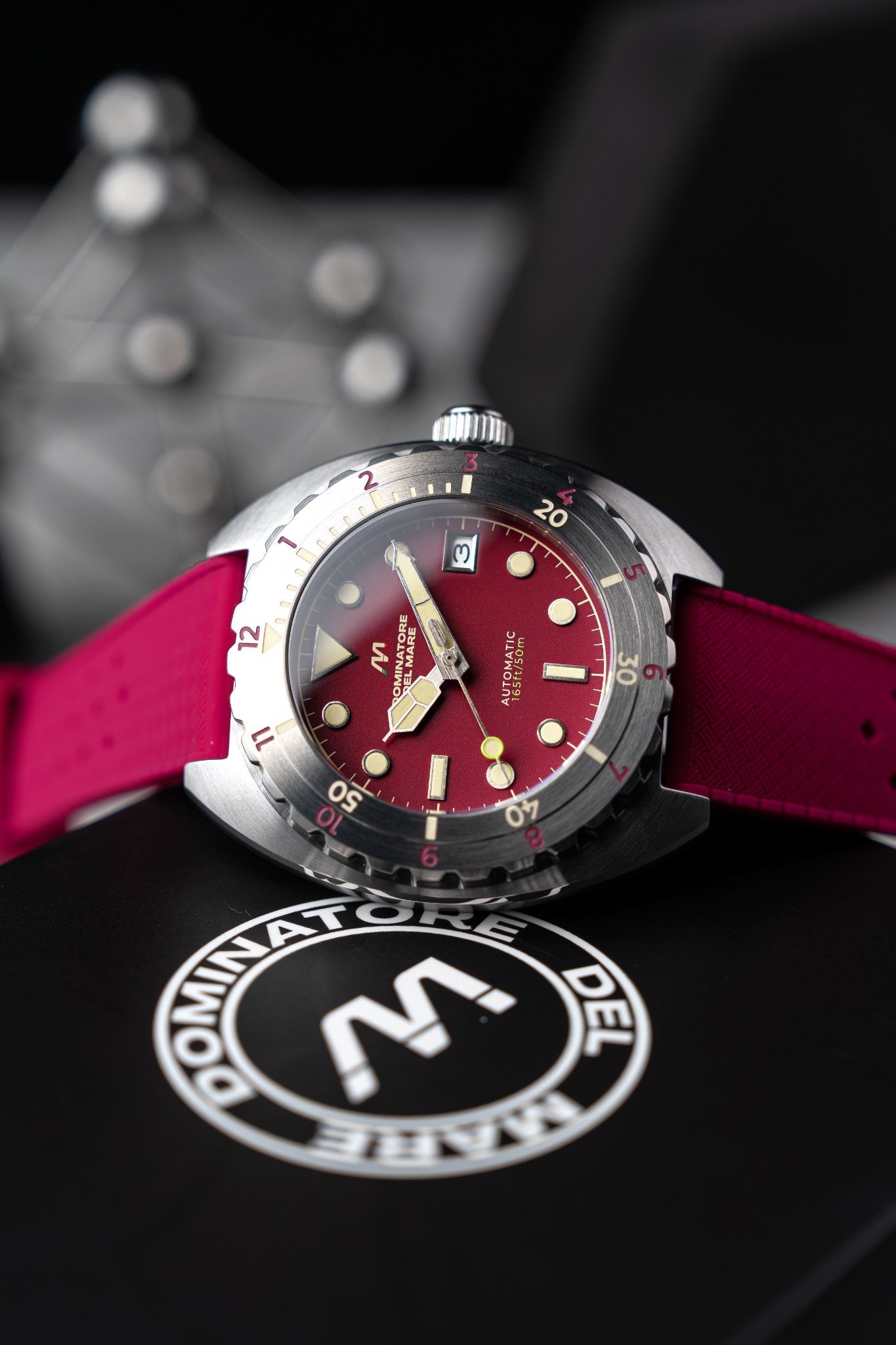 Dominatore Del Mare Men's 44mm Amalfi Automatic Silicone Strap Watch