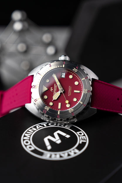 Dominatore Del Mare Men's 44mm Amalfi Automatic Silicone Strap Watch