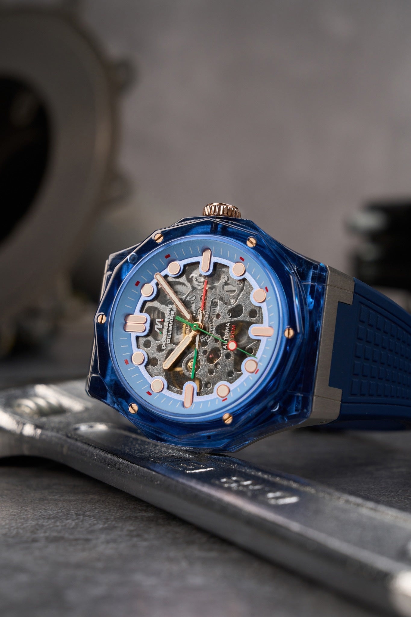 Dominatore Del Mare Men's 45mm Ravello Automatic Silicone Strap Watch