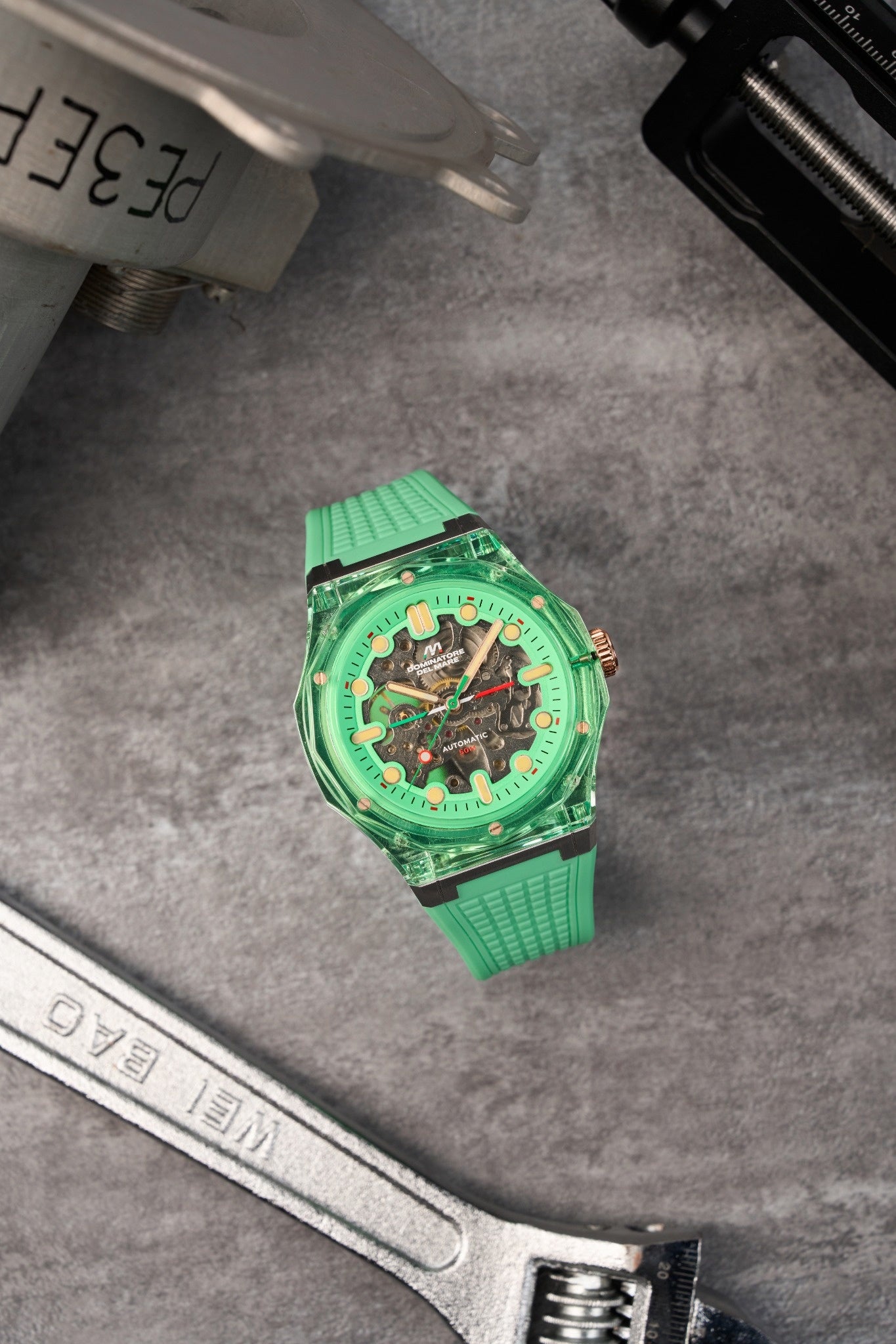 Dominatore Del Mare Men's 45mm Ravello Automatic Silicone Strap Watch