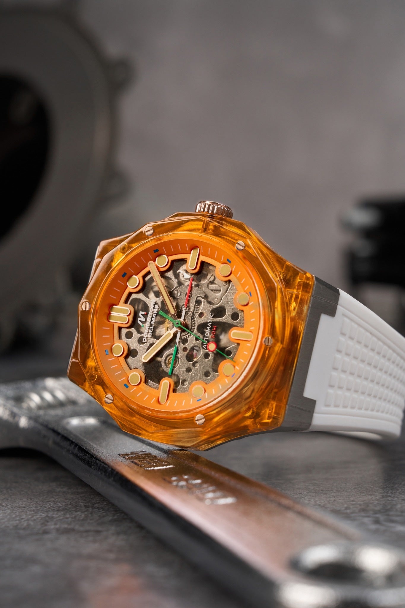 Dominatore Del Mare Men's 45mm Ravello Automatic Silicone Strap Watch