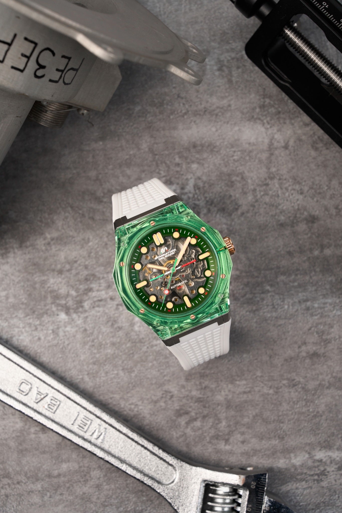 Dominatore Del Mare Men's 45mm Ravello Automatic Silicone Strap Watch