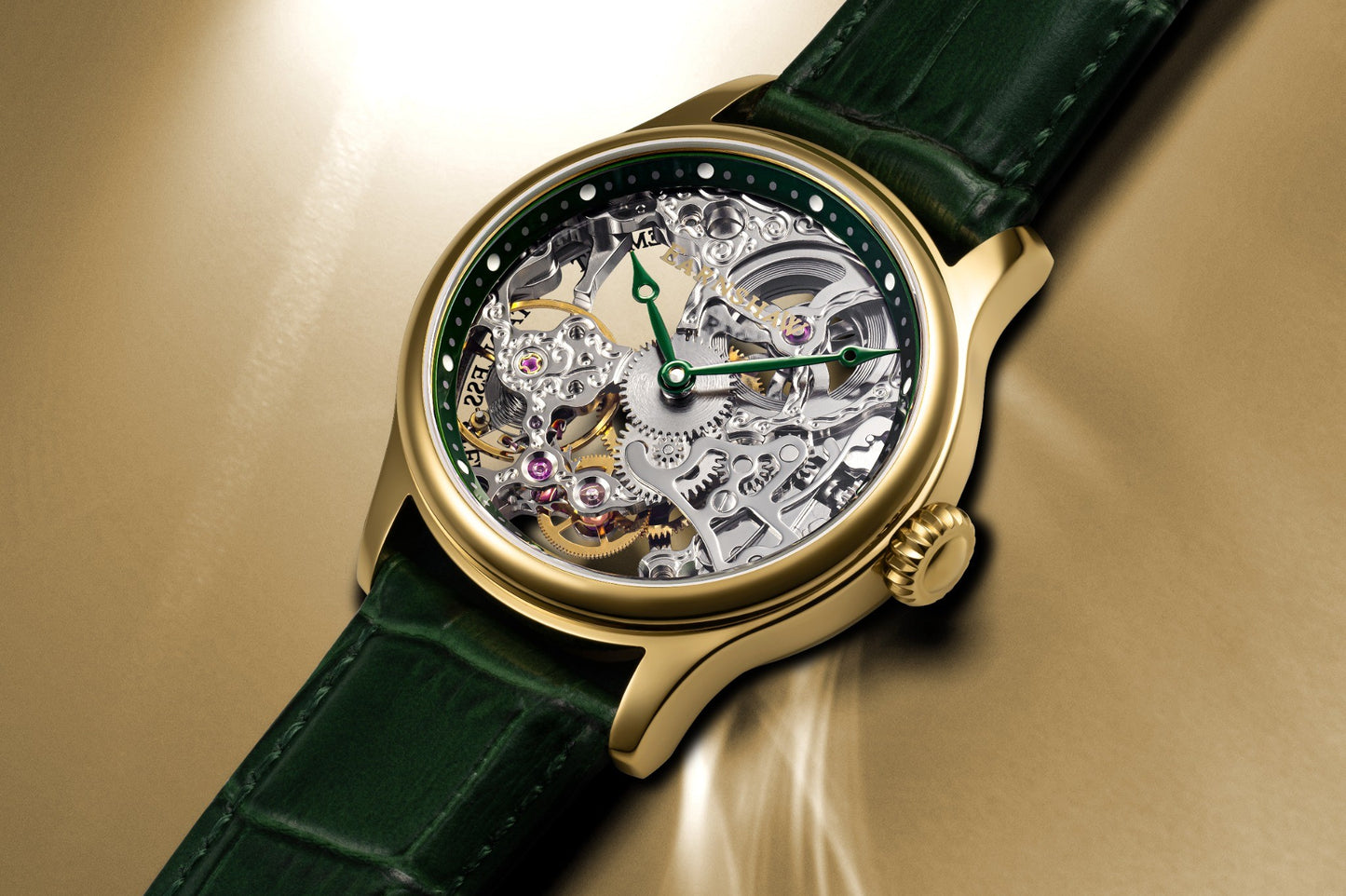 Thomas Earnshaw Men's 42mm Bauer Mechanical Skeletonized Strap Watch