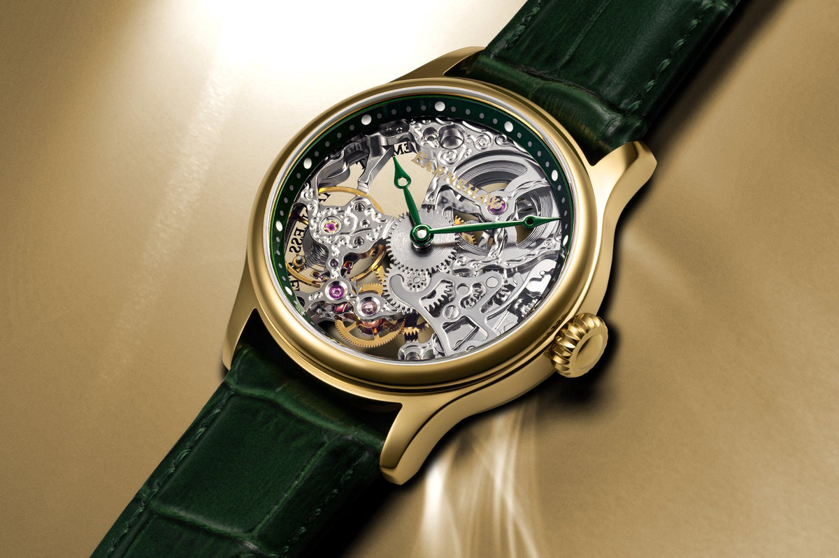 Thomas Earnshaw Men's 42mm Bauer Mechanical Skeletonized Strap Watch
