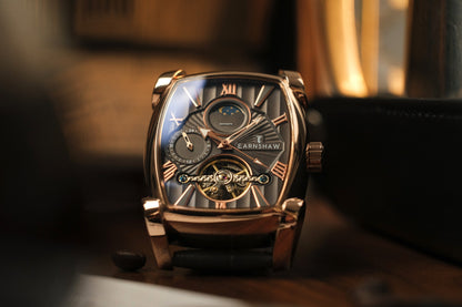 Thomas Earnshaw Men's 37mm Kensington Automatic Rectangle Strap Watch