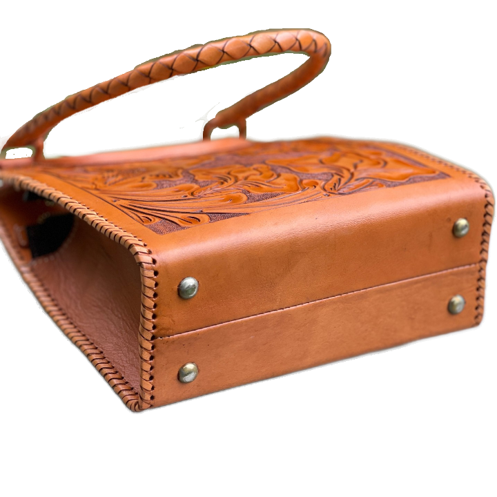 ALLE Handbags Baaly Hand Tooled Leather Hobo Bag