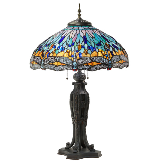 Tiffany-Style Lighting 35" Dragonfly Stained Glass Table Lamp