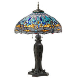 Tiffany-Style Lighting 35" Dragonfly Stained Glass Table Lamp