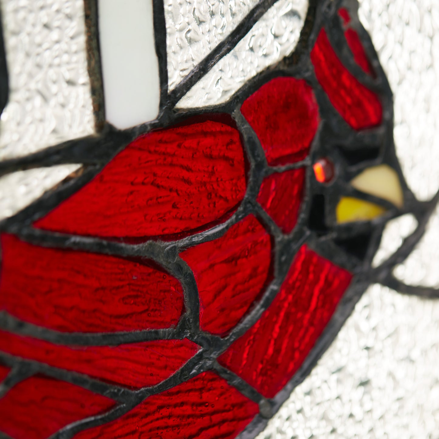 Tiffany-Style Lighting 18.5" Northern Cardinal Songbird Stained Glass Window Panel