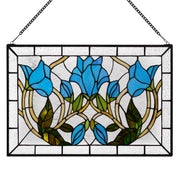 Tiffany-Style Lighting 24" Floral Vine Stained Glass Window Panel