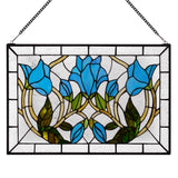 Tiffany-Style Lighting 24" Floral Vine Stained Glass Window Panel