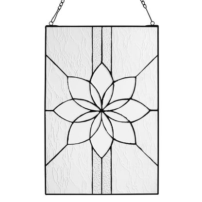 Tiffany-Style Lighting 18" Clear Floral Glass Window Panel