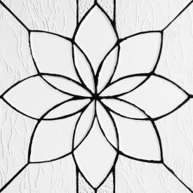 Tiffany-Style Lighting 18" Clear Floral Glass Window Panel