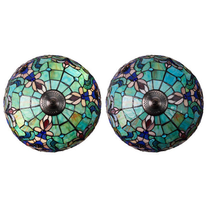 Tiffany-Style Lighting 24"H Margaret Double Lit Stained Glass Table Lamp