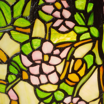 Tiffany-Style Lighting 31.75" Cherry Blossoms Stained Glass Table Lamp