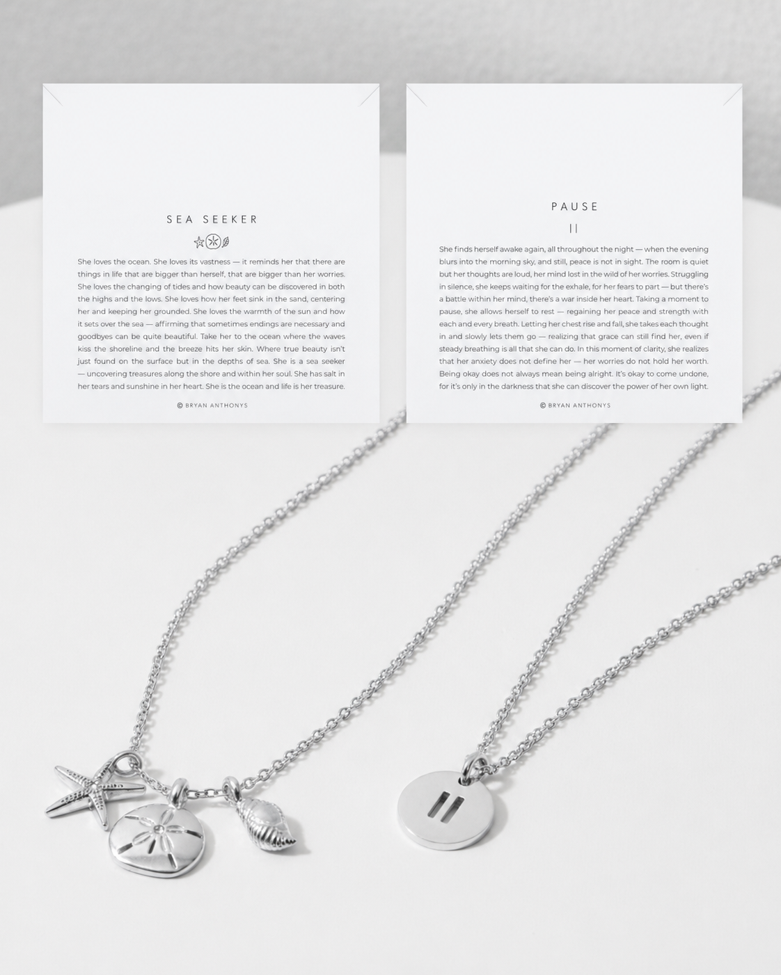 Bryan Anthonys "Sea Seeker & Pause" Layered Set of 2 Necklaces