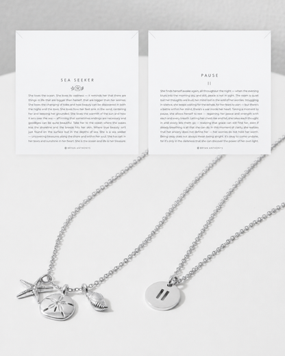 Bryan Anthonys "Sea Seeker & Pause" Layered Set of 2 Necklaces