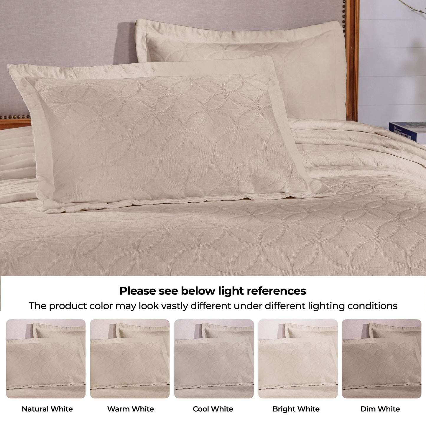 Superior "Serenity" Cotton Jacquard Celtic Circle Bedspread Set
